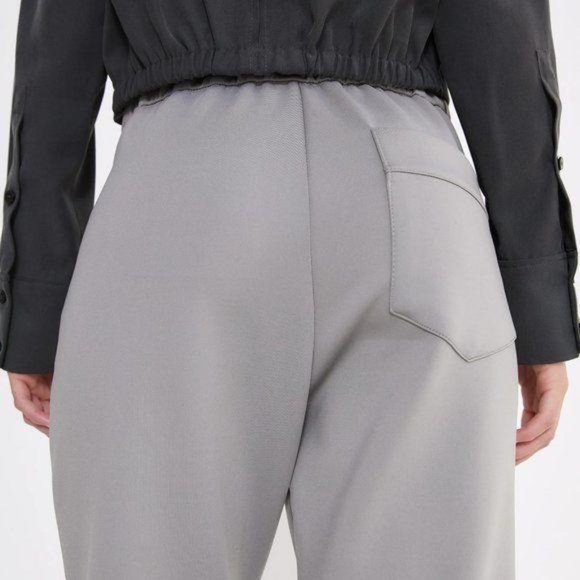 Zara Jogger Track Pants Scuba BF Pocket Slate - Picture 7 of 13